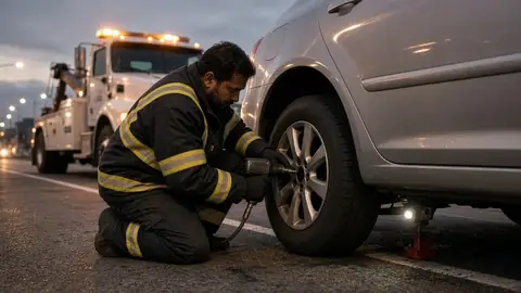 Bronx Towing Express — flat tire change