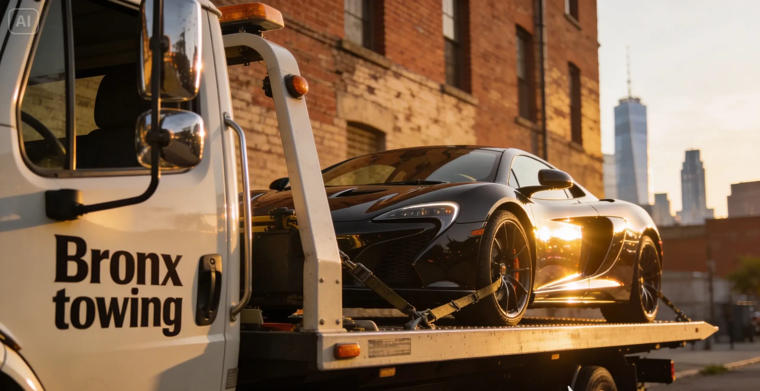 Flatbed towing Bronx NY luxury car transport